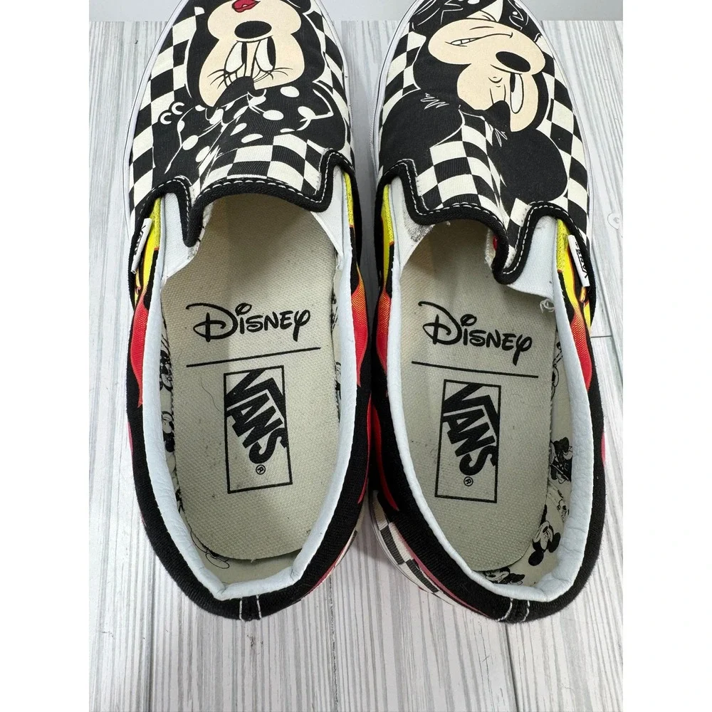 Vans Disney x Mickey & Minnie Flame Classic Slip On Women Size 10 Mens Size 8.5 - Picture 5 of 12